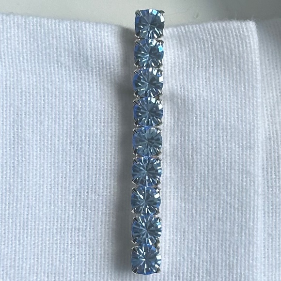 Danny Pollak Light Sapphire Swarovski Crystal Bobby Pin (#4) - approx. 2.5 in. - Picture 5 of 9